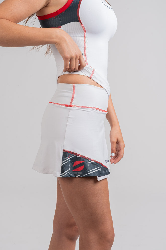 Falda Colección Blanco/ Azul Marino - Orven Sport