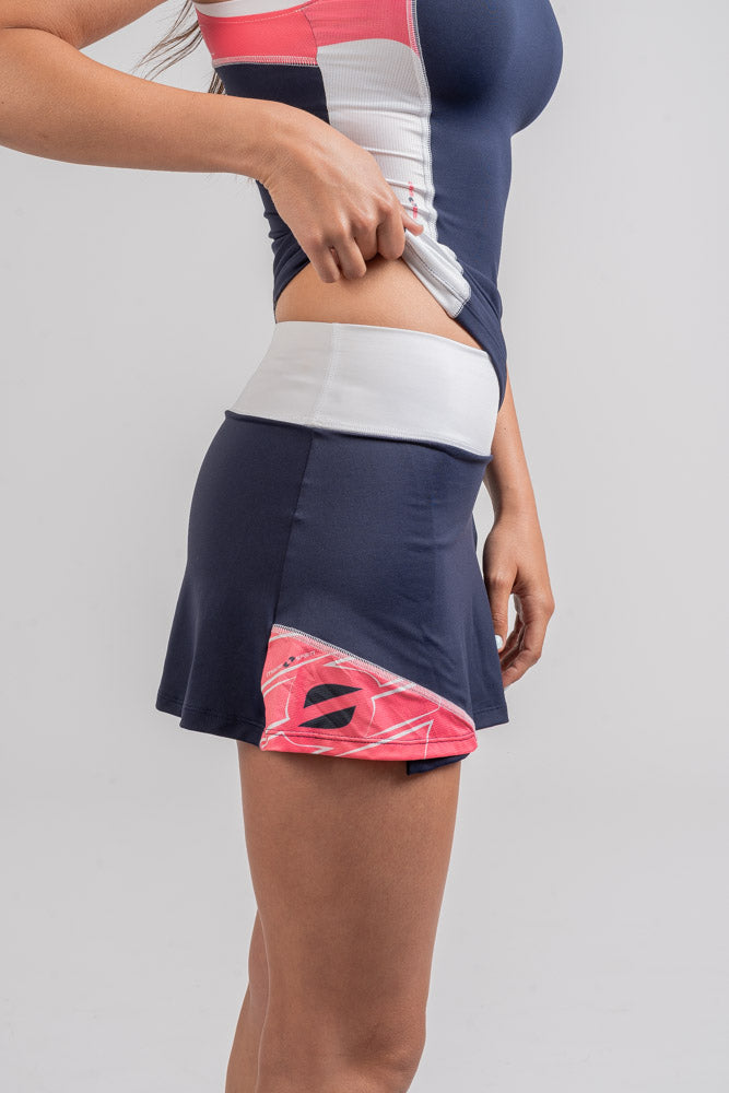Falda Colección Azul Marino/ Rosa - Orven Sport