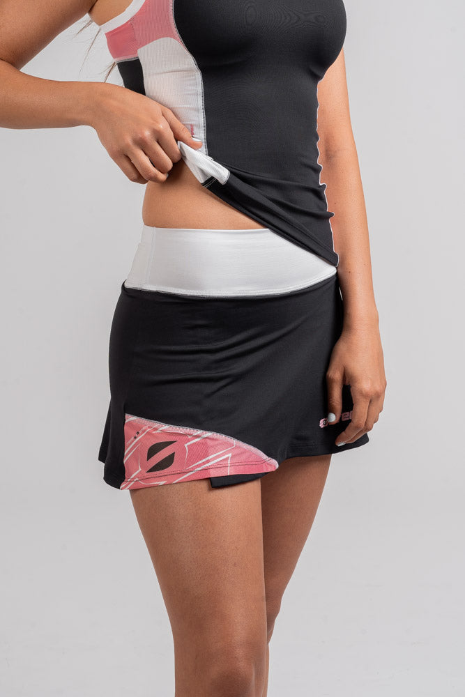 Falda Colección Negro/ Rosa - Orven Sport