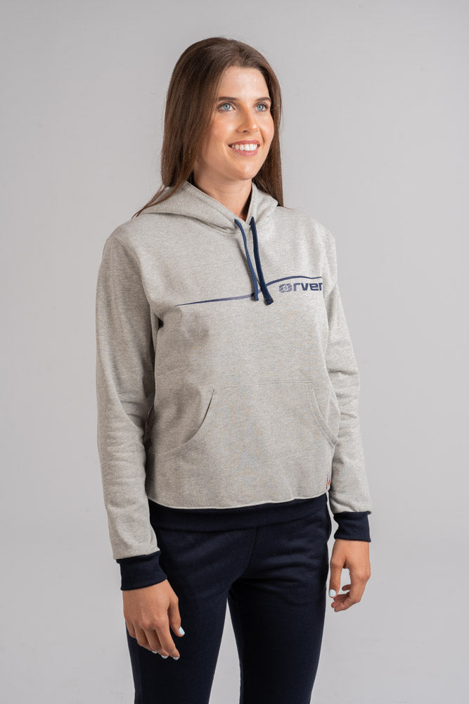 Sudadera con Capucha Player Gris Jaspeado - Orven Sport 