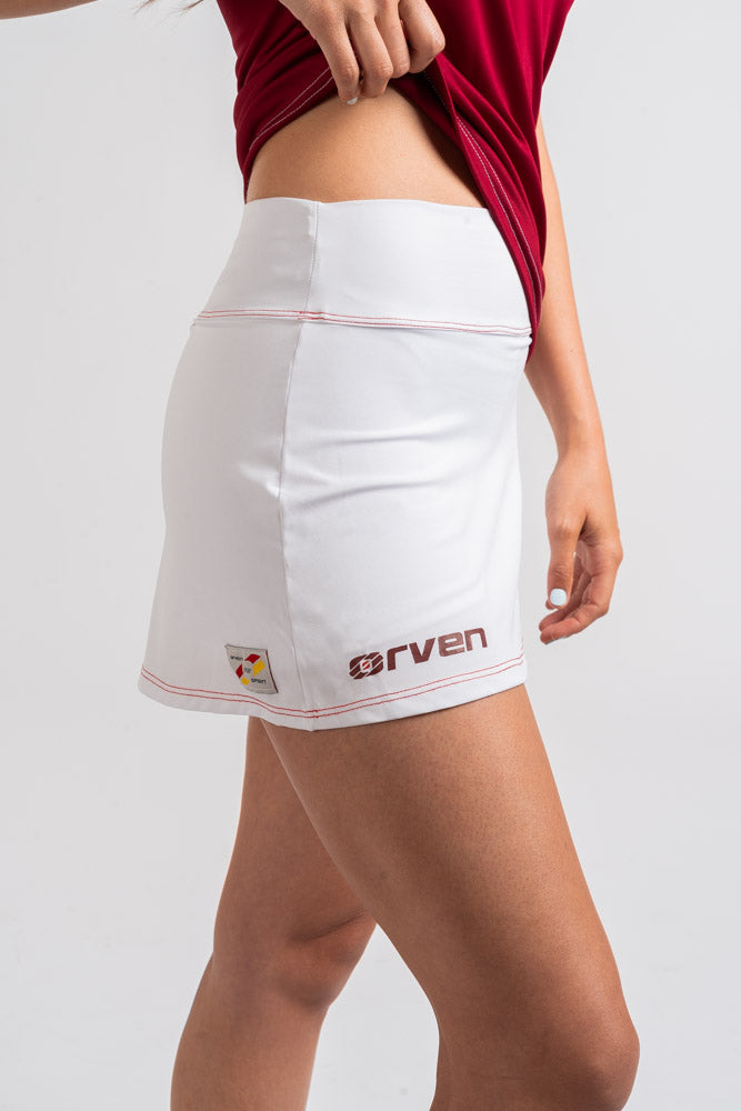 Falda Player Blanco/ Burdeos - Orven Sport