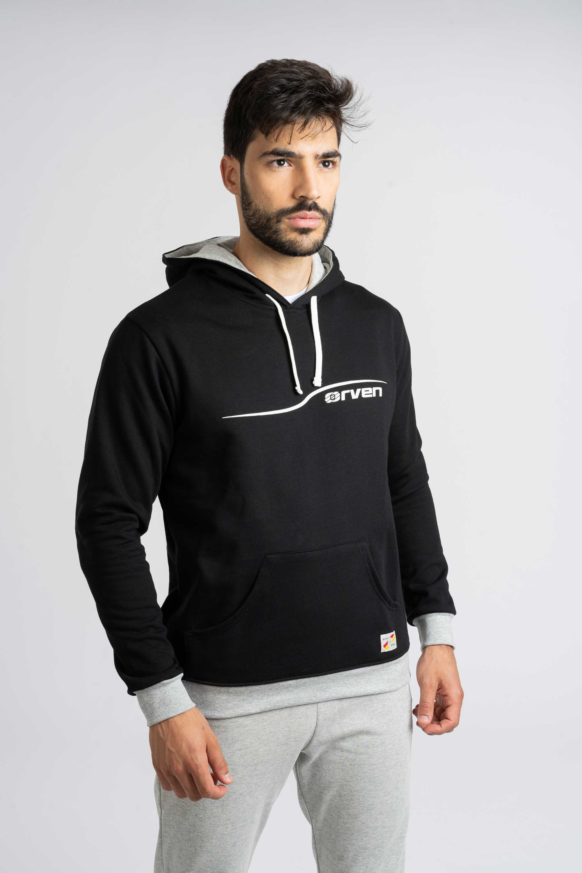 Sudadera con capucha Player Negra - Orven Sport 