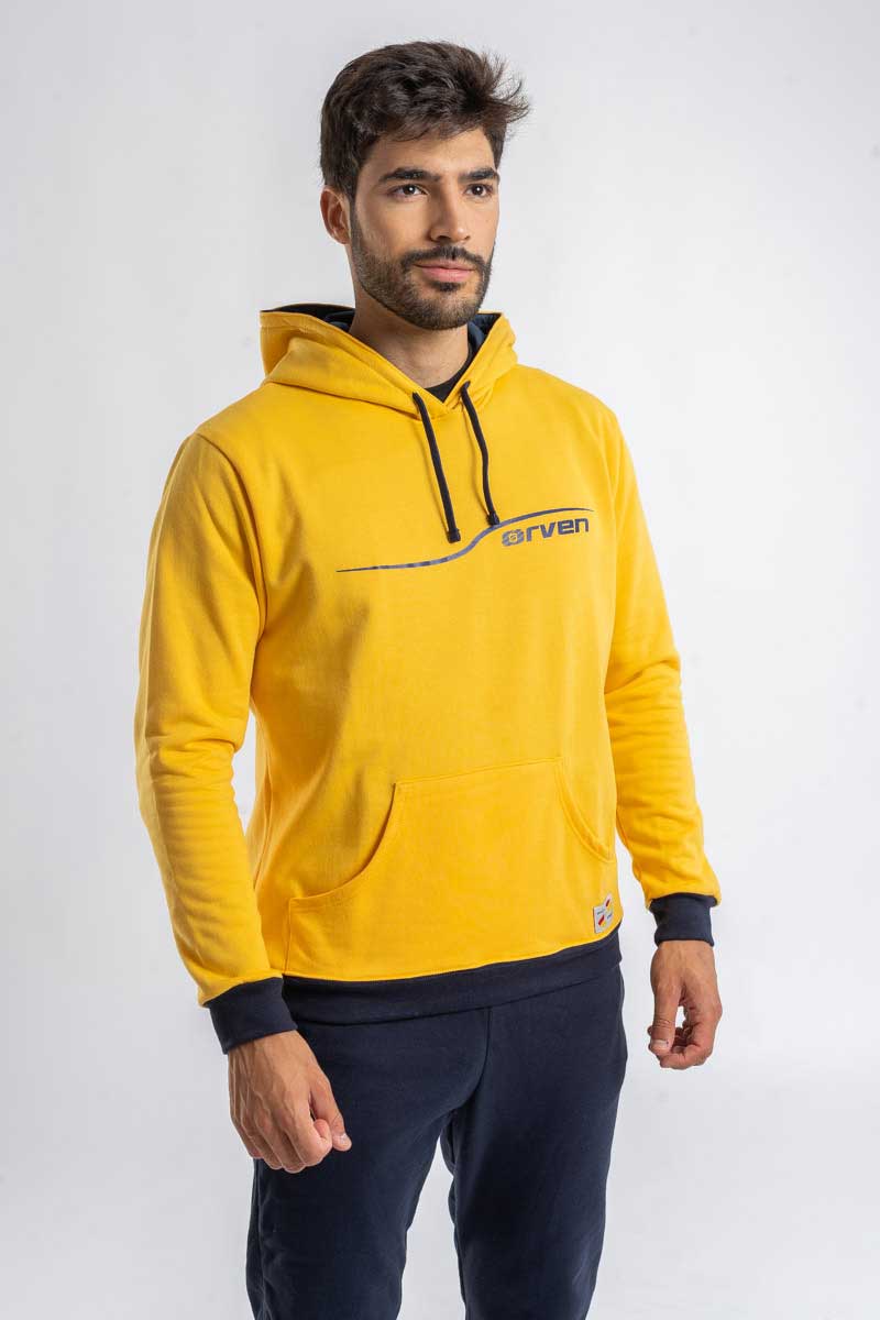 Sudadera con Capucha Player Amarillo - Orven Sport 