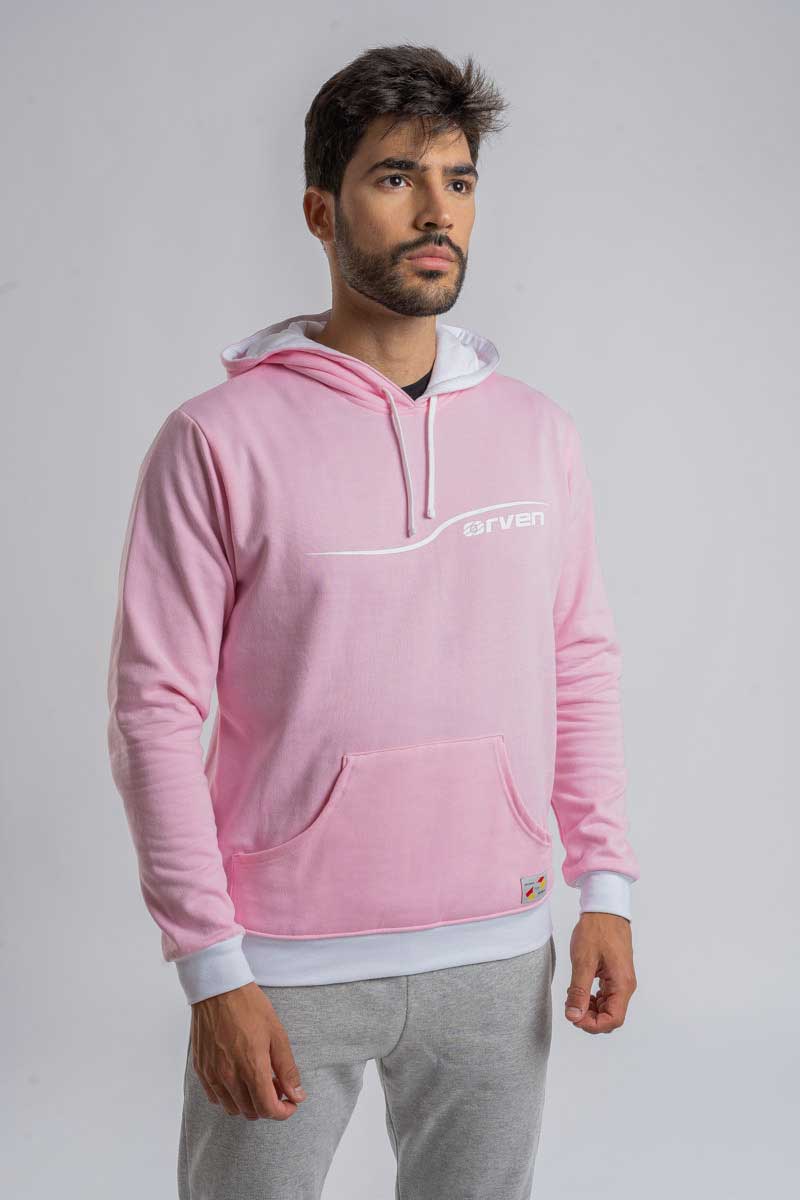 Sudadera Con Capucha Player Rosa - Orven Sport
