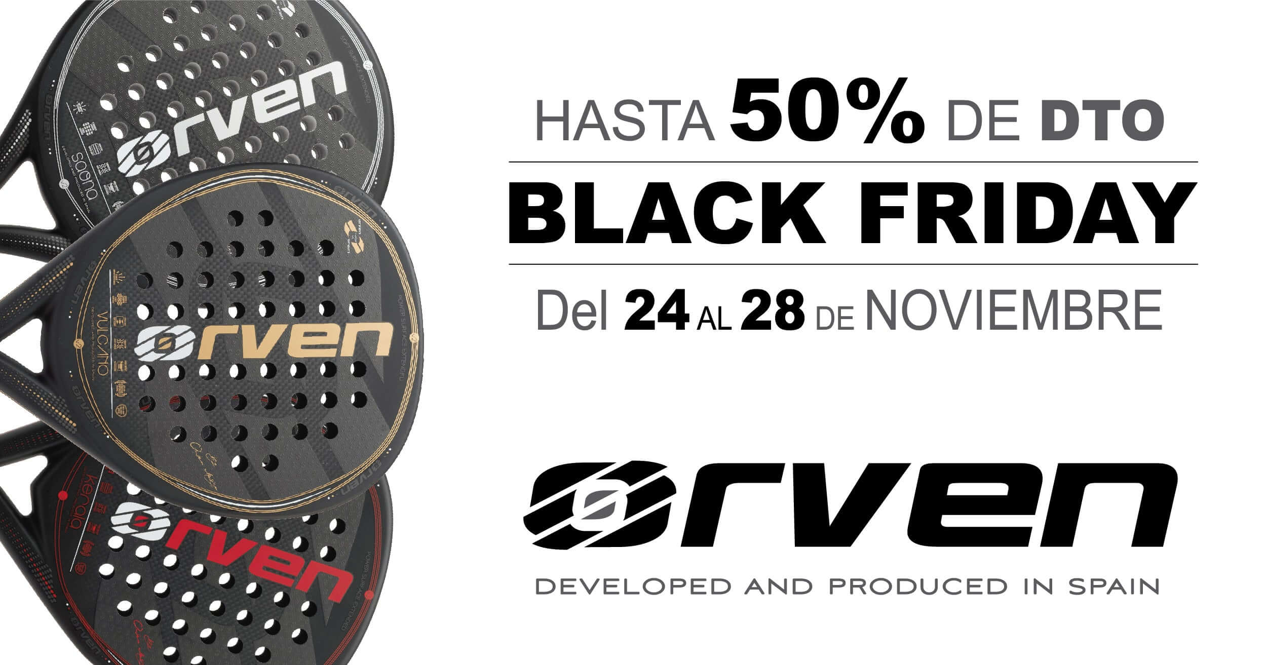 Black Friday de Orven con descuentos hasta el 50%