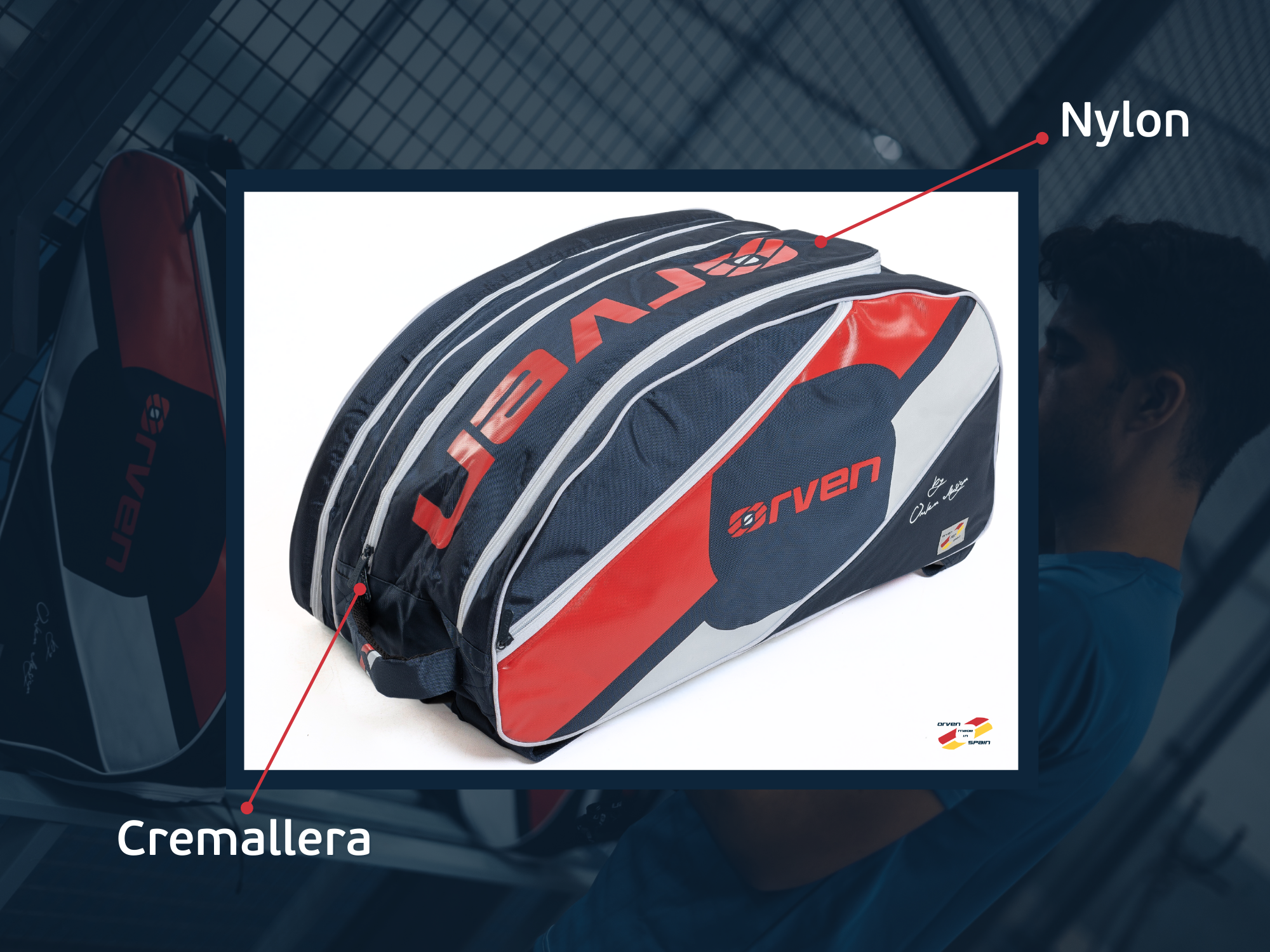 Orven Blue Paddle Racquet Bag