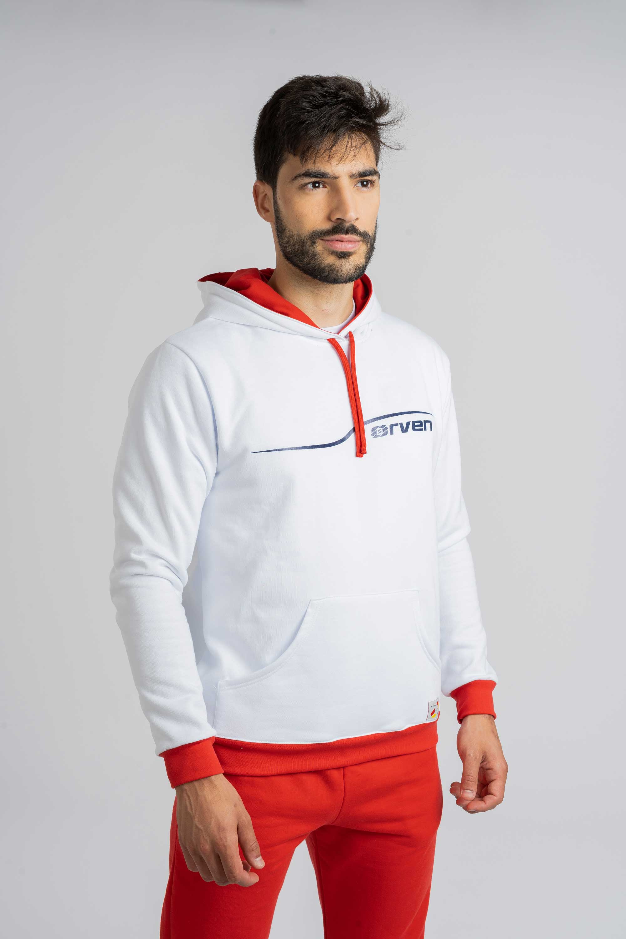 Sudadera con Capucha Player Blanca - Orven Sport 